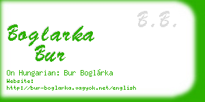 boglarka bur business card